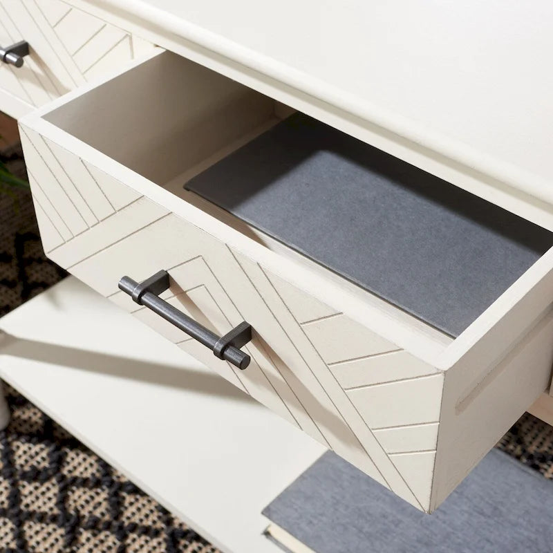 Jeanie 3-Drawer Bottom Shelf Console Table - 47.3 W x 13 L x 29.5 H - 47Wx13Dx30H