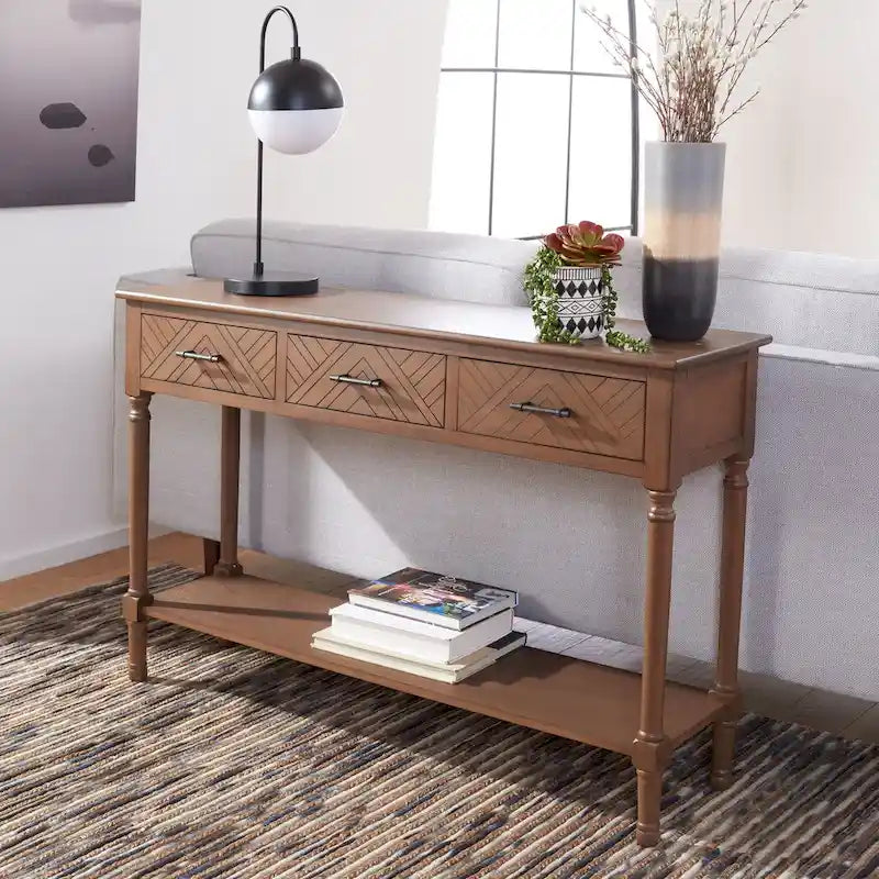 Jeanie 3-Drawer Bottom Shelf Console Table - 47.3 W x 13 L x 29.5 H - 47Wx13Dx30H