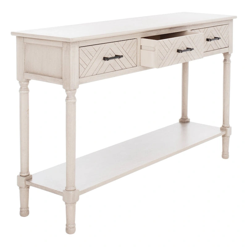 Jeanie 3-Drawer Bottom Shelf Console Table - 47.3 W x 13 L x 29.5 H - 47Wx13Dx30H