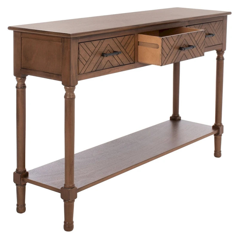 Jeanie 3-Drawer Bottom Shelf Console Table - 47.3 W x 13 L x 29.5 H - 47Wx13Dx30H