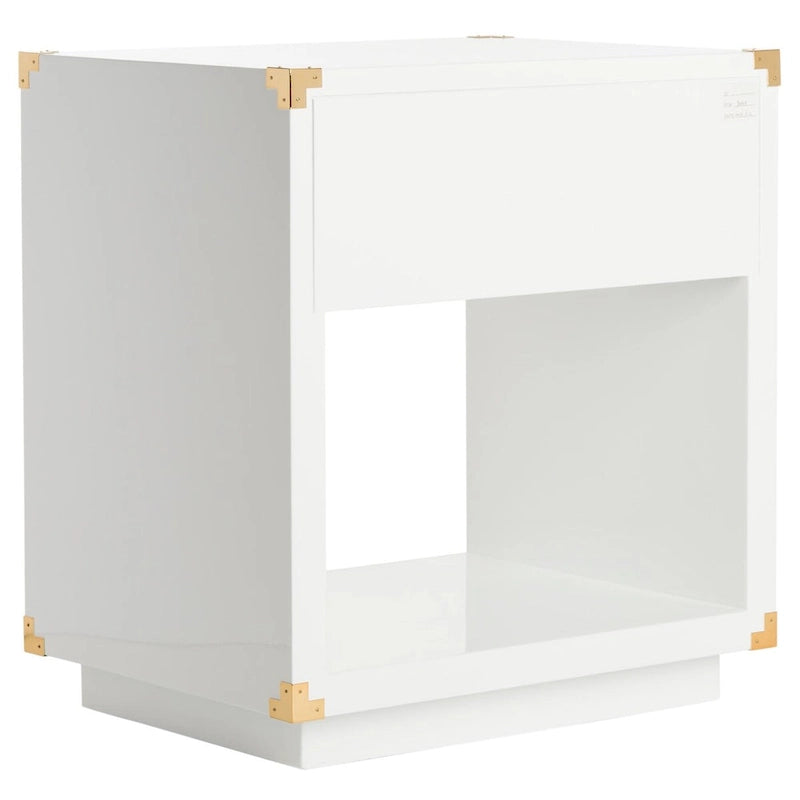 Couture Gilberte Lacquer Side Table - 24 In W x 18 In D x 26 In H - 24Wx18Dx26H