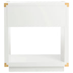 Couture Gilberte Lacquer Side Table - 24 In W x 18 In D x 26 In H - 24Wx18Dx26H