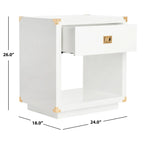 Couture Gilberte Lacquer Side Table - 24 In W x 18 In D x 26 In H - 24Wx18Dx26H