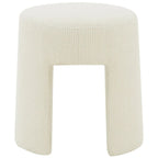 Couture Muire Ivory Upholstered Ottoman