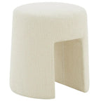 Couture Muire Ivory Upholstered Ottoman