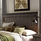 Thornwood Hills Rock Beaten Gray with Saw Cuts King California Panel Bed