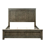 Thornwood Hills Rock Beaten Gray with Saw Cuts King California Panel Bed
