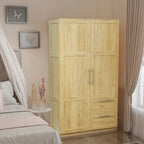 High Wardrobe/Armoires with 2 drawers and 5 storage spaces