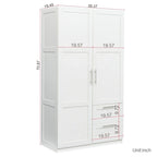 High Wardrobe/Armoires with 2 drawers and 5 storage spaces