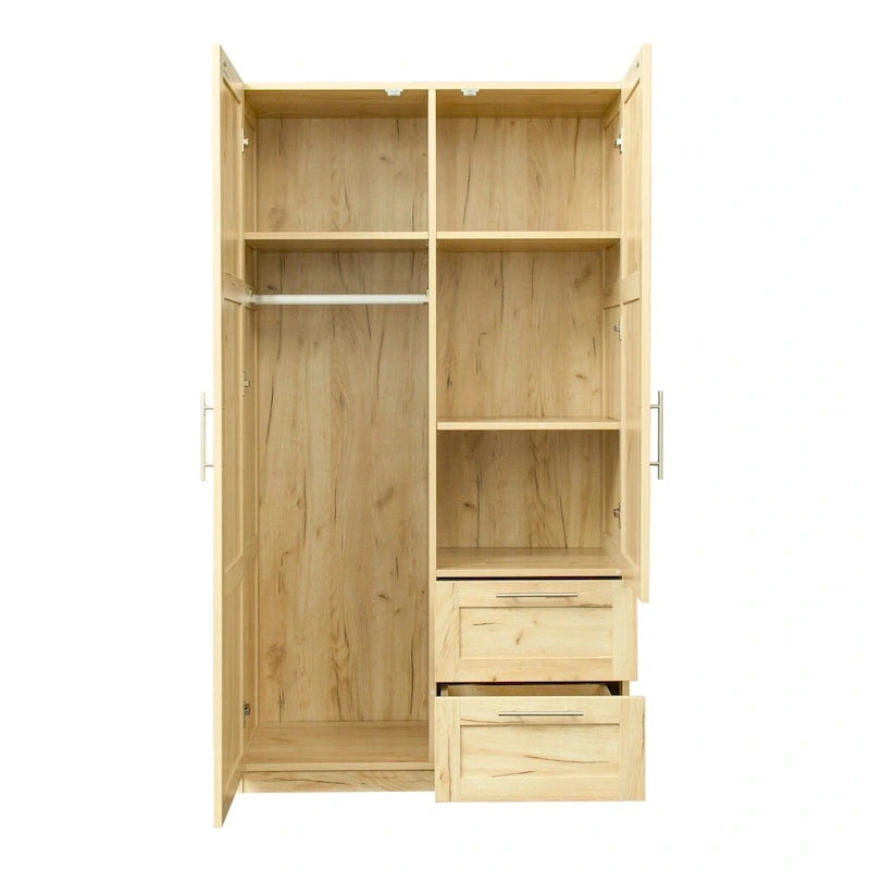 High Wardrobe/Armoires with 2 drawers and 5 storage spaces