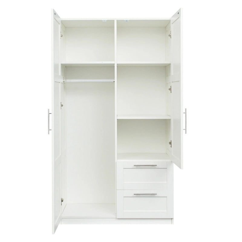 High Wardrobe/Armoires with 2 drawers and 5 storage spaces