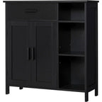 Storage Cabinet with Doors and Shelves - 11.8D x 29.5W x 31.6H