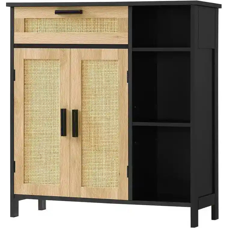 Storage Cabinet with Doors and Shelves - 11.8D x 29.5W x 31.6H