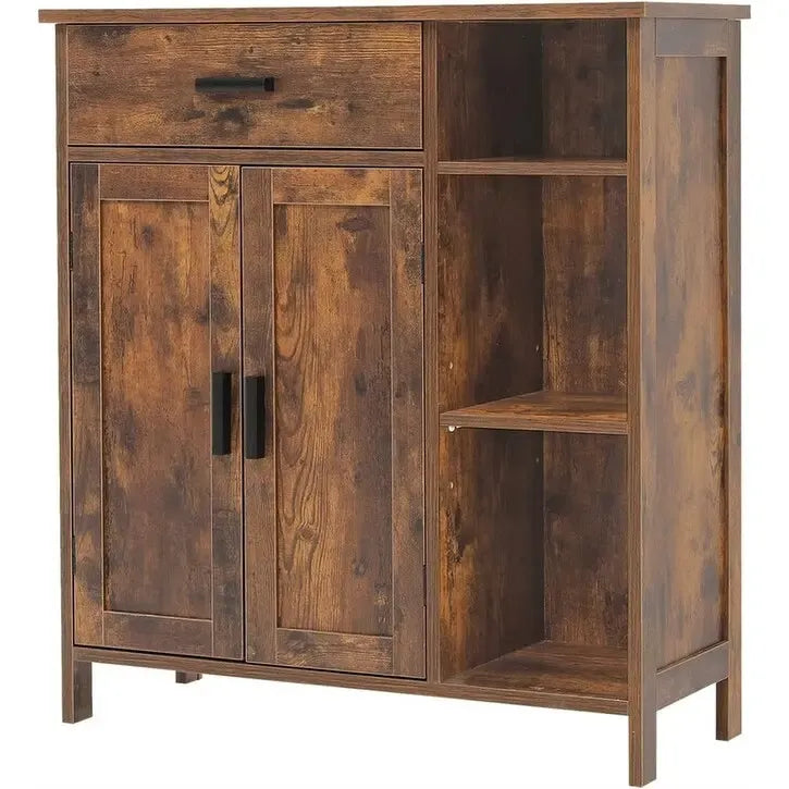 Storage Cabinet with Doors and Shelves - 11.8D x 29.5W x 31.6H