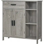 Storage Cabinet with Doors and Shelves - 11.8D x 29.5W x 31.6H
