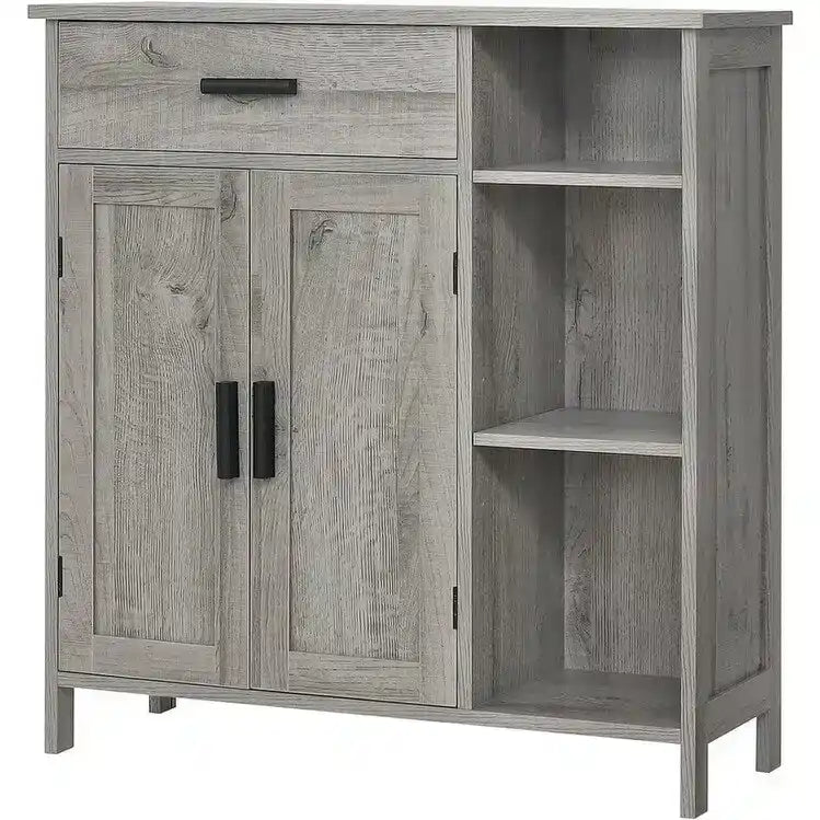 Storage Cabinet with Doors and Shelves - 11.8D x 29.5W x 31.6H