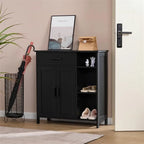 Storage Cabinet with Doors and Shelves - 11.8D x 29.5W x 31.6H