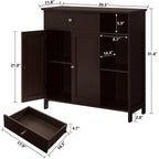 Storage Cabinet with Doors and Shelves - 11.8D x 29.5W x 31.6H