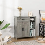 Storage Cabinet with Doors and Shelves - 11.8D x 29.5W x 31.6H