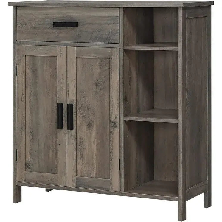 Storage Cabinet with Doors and Shelves - 11.8D x 29.5W x 31.6H
