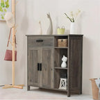 Storage Cabinet with Doors and Shelves - 11.8D x 29.5W x 31.6H