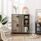 Storage Cabinet with Doors and Shelves - 11.8D x 29.5W x 31.6H