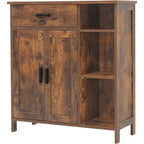 Storage Cabinet with Doors and Shelves - 11.8D x 29.5W x 31.6H
