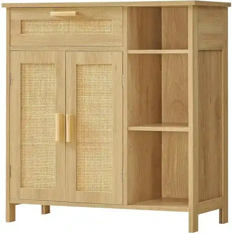Storage Cabinet with Doors and Shelves - 11.8D x 29.5W x 31.6H