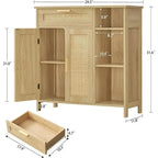 Storage Cabinet with Doors and Shelves - 11.8D x 29.5W x 31.6H