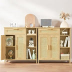 Storage Cabinet with Doors and Shelves - 11.8D x 29.5W x 31.6H