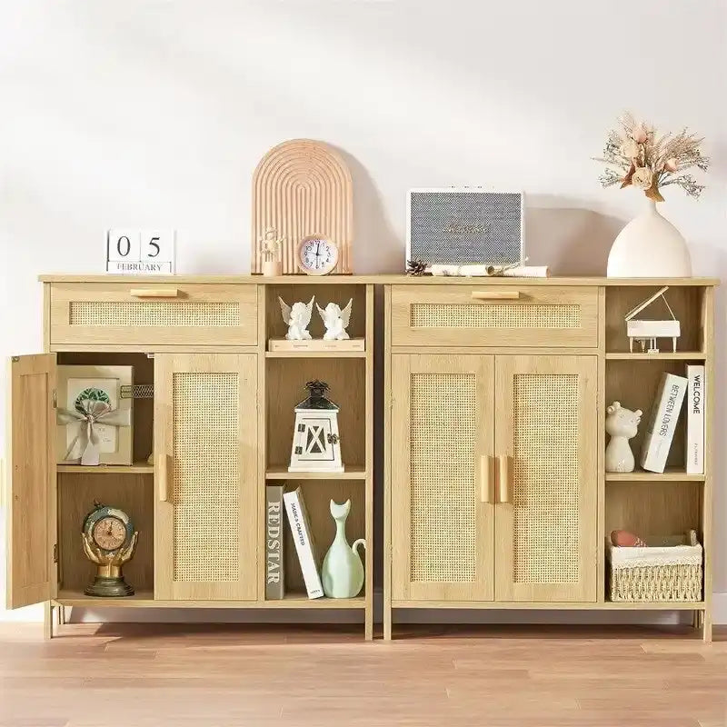 Storage Cabinet with Doors and Shelves - 11.8D x 29.5W x 31.6H