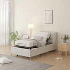 FunniHomi Twin XL/Queen/Split King Size Adjustable Bed Frame, Zero Clearance, Zero Gravity, Mattress Holder