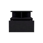 Floating Nightstand 12H,Wall Mounted with Single Drawer and 2-Tier Shelf,for Bedroom,Closet,Entryway,College Dorm