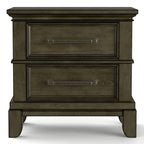 Evva Traditional Grey Wood 6-Piece Panel Bedroom Set
