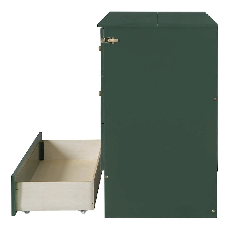 Full Size Murphy Bed with Large Drawers For Bedroom