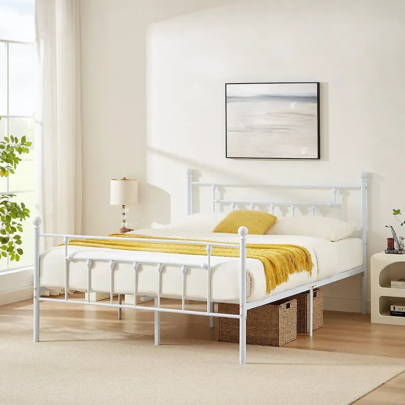 Metal Bed Frame, Modern Platform Bed Frame with Headboard and Footboard, No Box Spring Needed