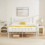 Metal Bed Frame, Modern Platform Bed Frame with Headboard and Footboard, No Box Spring Needed