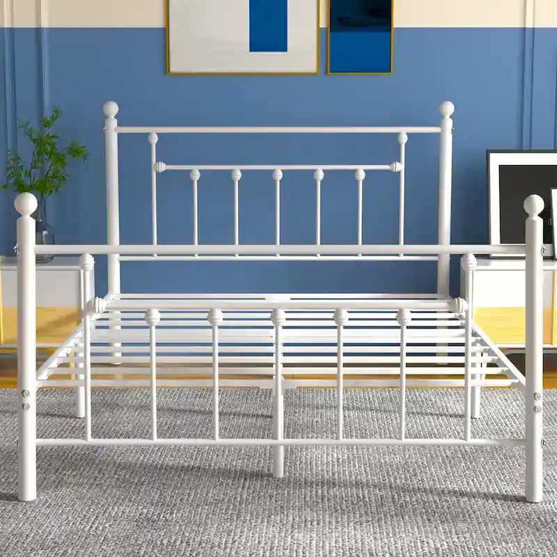 Metal Bed Frame, Modern Platform Bed Frame with Headboard and Footboard, No Box Spring Needed