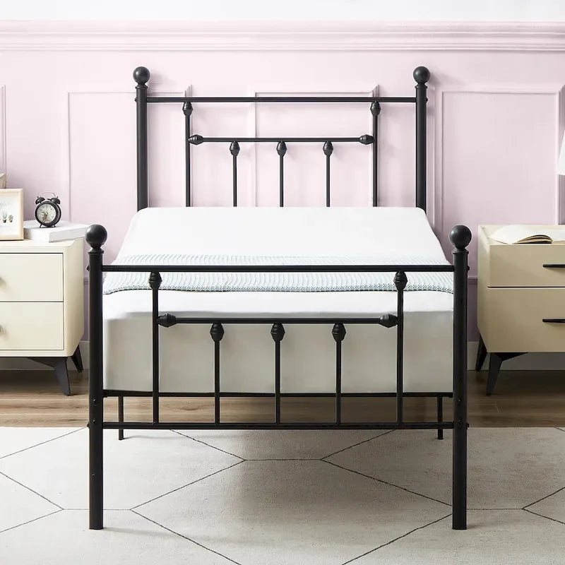 Metal Bed Frame, Modern Platform Bed Frame with Headboard and Footboard, No Box Spring Needed