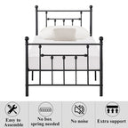 Metal Bed Frame, Modern Platform Bed Frame with Headboard and Footboard, No Box Spring Needed
