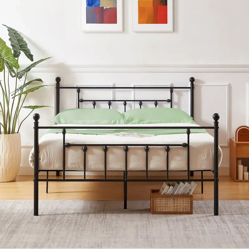 Metal Bed Frame, Modern Platform Bed Frame with Headboard and Footboard, No Box Spring Needed