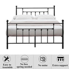 Metal Bed Frame, Modern Platform Bed Frame with Headboard and Footboard, No Box Spring Needed