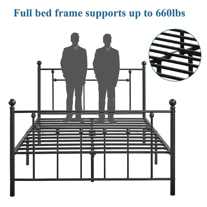 Metal Bed Frame, Modern Platform Bed Frame with Headboard and Footboard, No Box Spring Needed