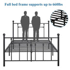 Metal Bed Frame, Modern Platform Bed Frame with Headboard and Footboard, No Box Spring Needed