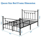 Metal Bed Frame, Modern Platform Bed Frame with Headboard and Footboard, No Box Spring Needed
