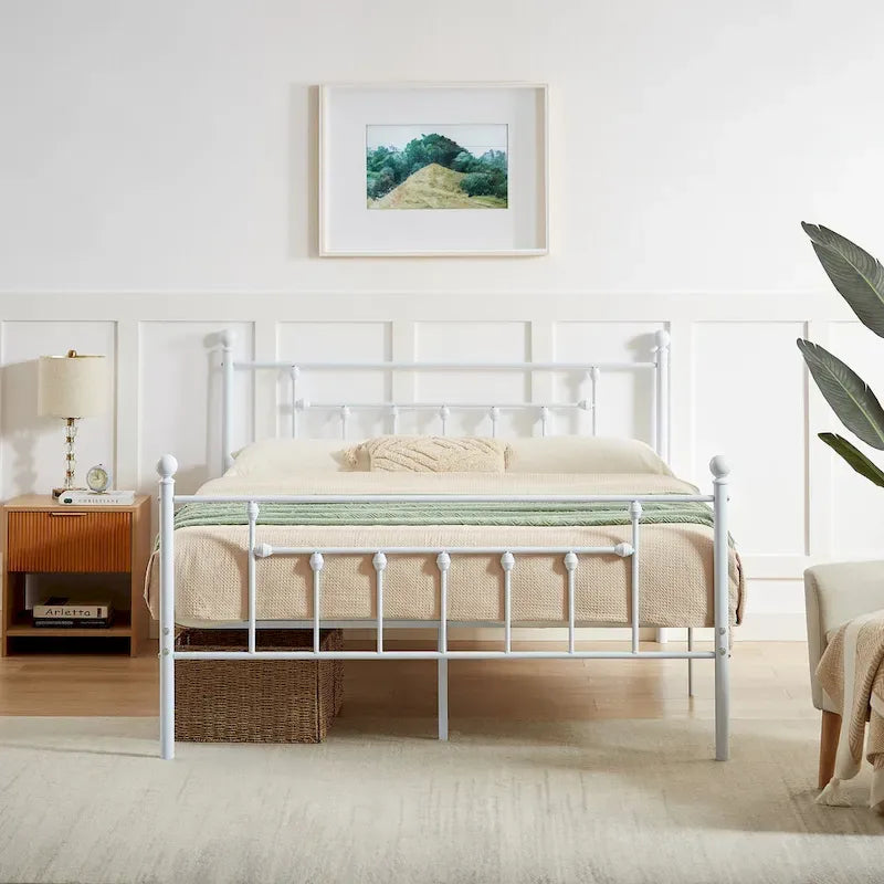 Metal Bed Frame, Modern Platform Bed Frame with Headboard and Footboard, No Box Spring Needed
