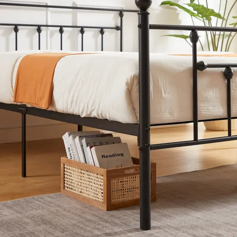 Metal Bed Frame, Modern Platform Bed Frame with Headboard and Footboard, No Box Spring Needed