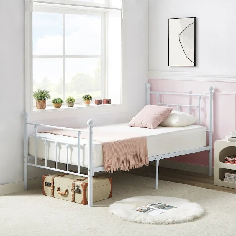 Metal Bed Frame, Modern Platform Bed Frame with Headboard and Footboard, No Box Spring Needed