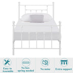 Metal Bed Frame, Modern Platform Bed Frame with Headboard and Footboard, No Box Spring Needed