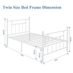 Metal Bed Frame, Modern Platform Bed Frame with Headboard and Footboard, No Box Spring Needed